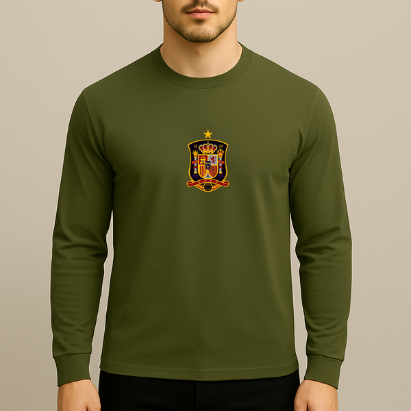 Men's Spain National Soccer Team Long Sleeve T-Shirt