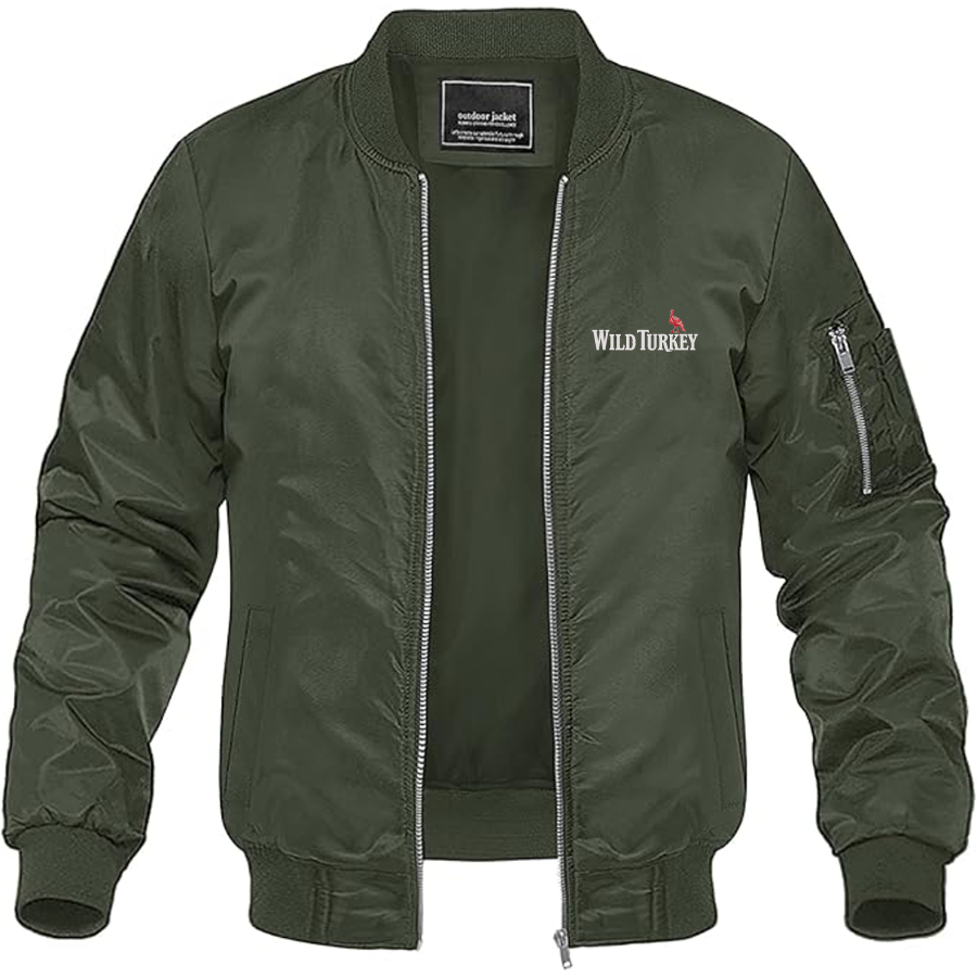 Men's Wild Turkey Logo Lightweight Bomber Jacket