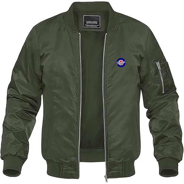 Men's Packard Logo Lightweight Bomber Jacket Windbreaker Softshell Varsity Jacket Coat