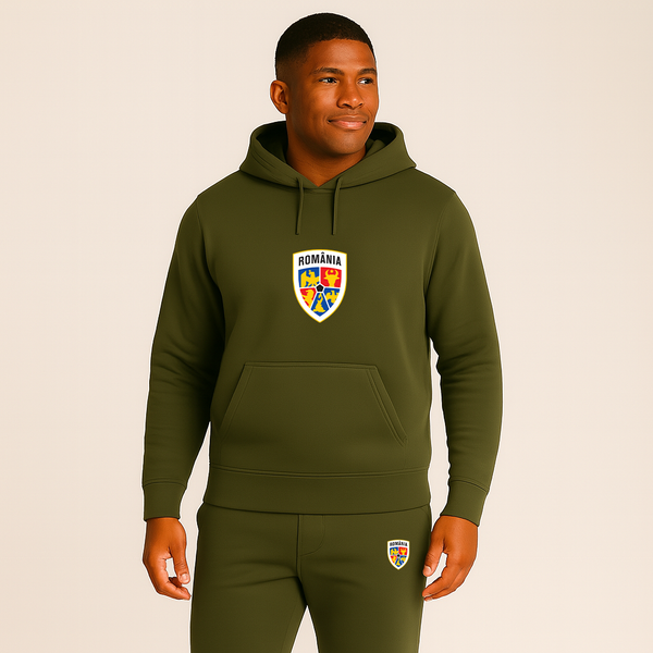 Men's Romania National Soccer Team Hoodie Joggers Set
