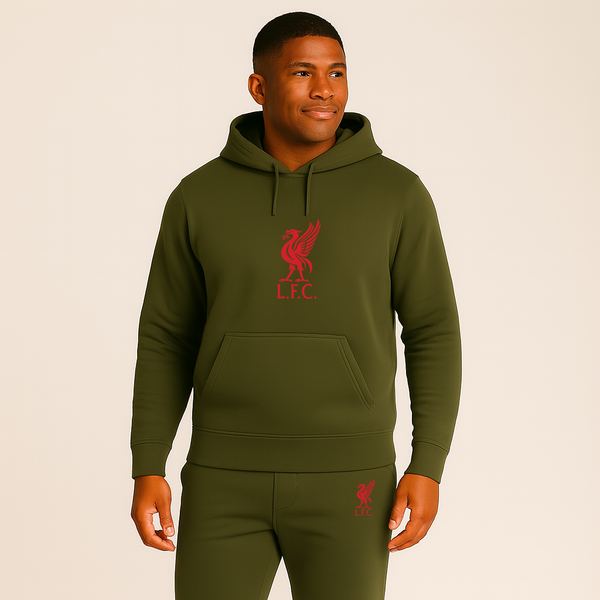 Men's Liverpool L.F.C. Soccer Logo Hoodie Joggers Set