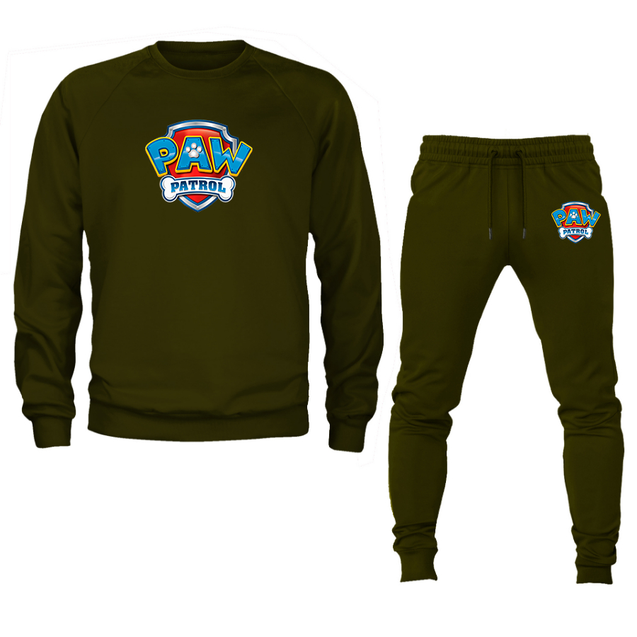 Men's Paw Patrol Cartoon Crewneck Sweatshirt Joggers Suit