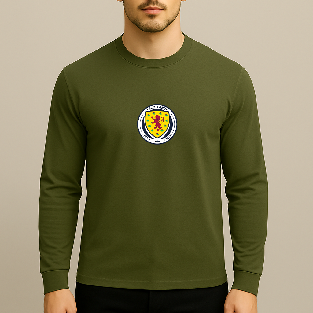 Men's Scotland National Soccer Team Long Sleeve T-Shirt