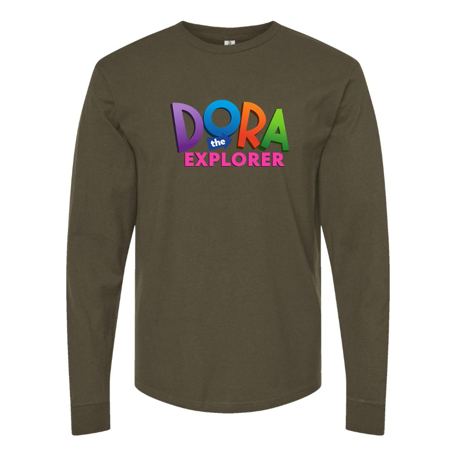 Men's Dora The Explorer Cartoon Long Sleeve T-Shirt