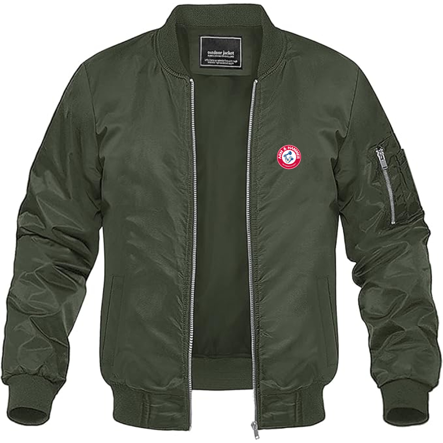 Men's Arm Hammer Logo Lightweight Bomber Jacket