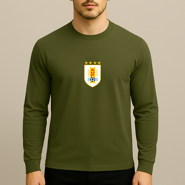 Men's Uruguay National Soccer Team Long Sleeve T-Shirt