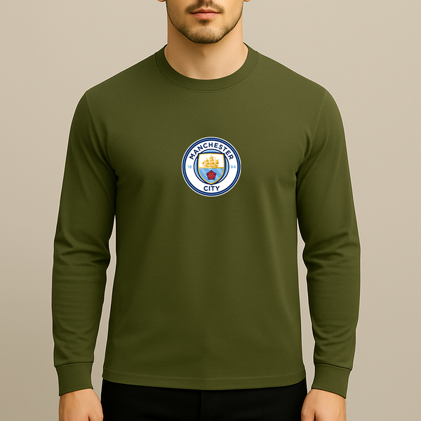 Men's Manchester City Soccer Long Sleeve T-Shirt