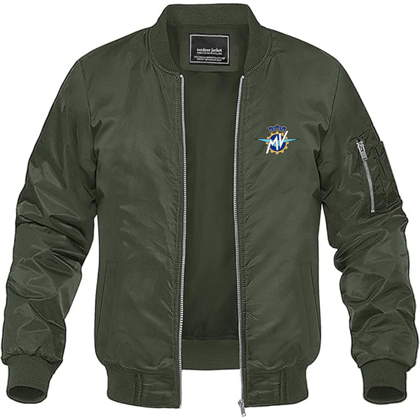 Men's MV Agusta Logo Lightweight Bomber Jacket Windbreaker Softshell Varsity Jacket Coat