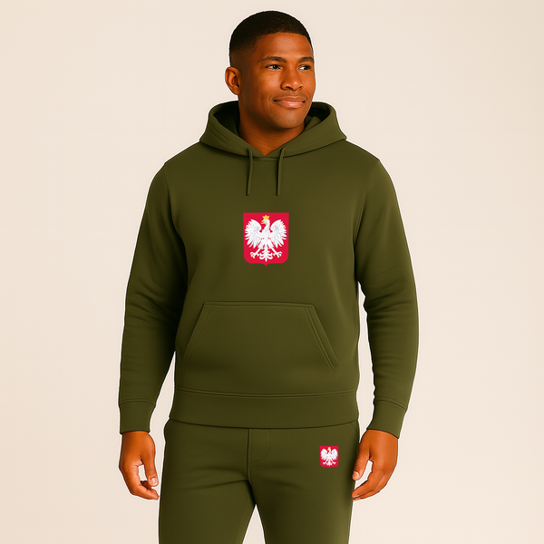 Men's Poland National Soccer Team Hoodie Joggers Set
