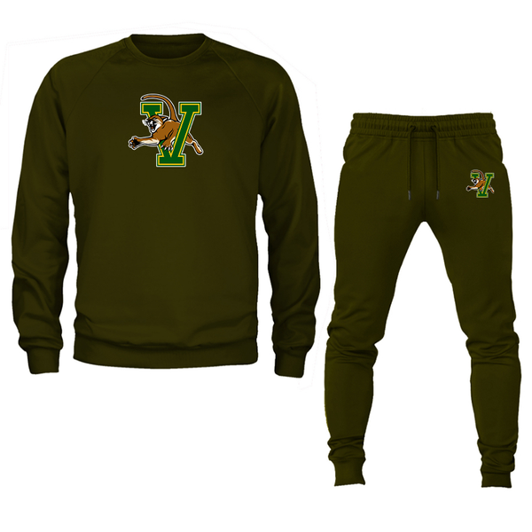 Men's  Vermont Catamounts  Crewneck Sweatshirt Joggers Suit