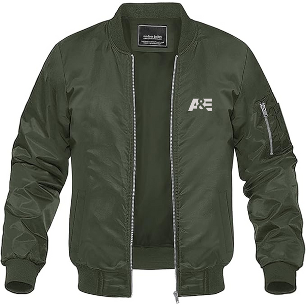 Men's AE Logo Lightweight Bomber Jacket Windbreaker Softshell Varsity Jacket Coat