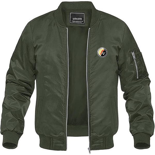 Men's Facel Vega Logo Lightweight Bomber Jacket Windbreaker Softshell Varsity Jacket Coat