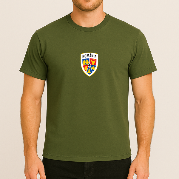 Men's Romania National Soccer Team Cotton T-Shirt