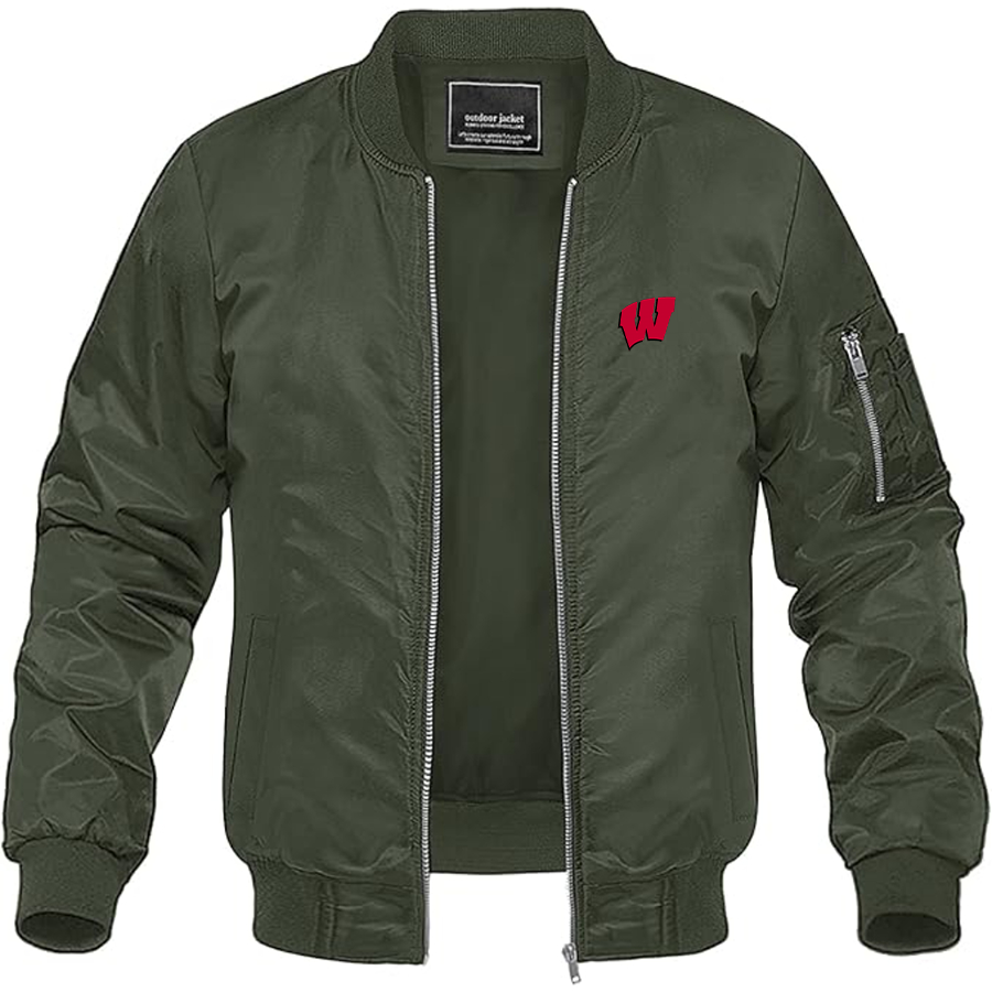 Men's Wisconsin Badgers Logo Lightweight Bomber Jacket