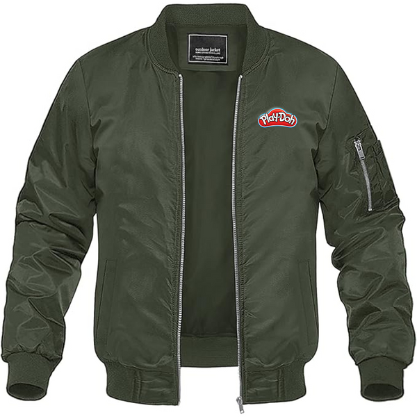 Men's Play Doh Lightweight Bomber Jacket Windbreaker Softshell Varsity Jacket Coat