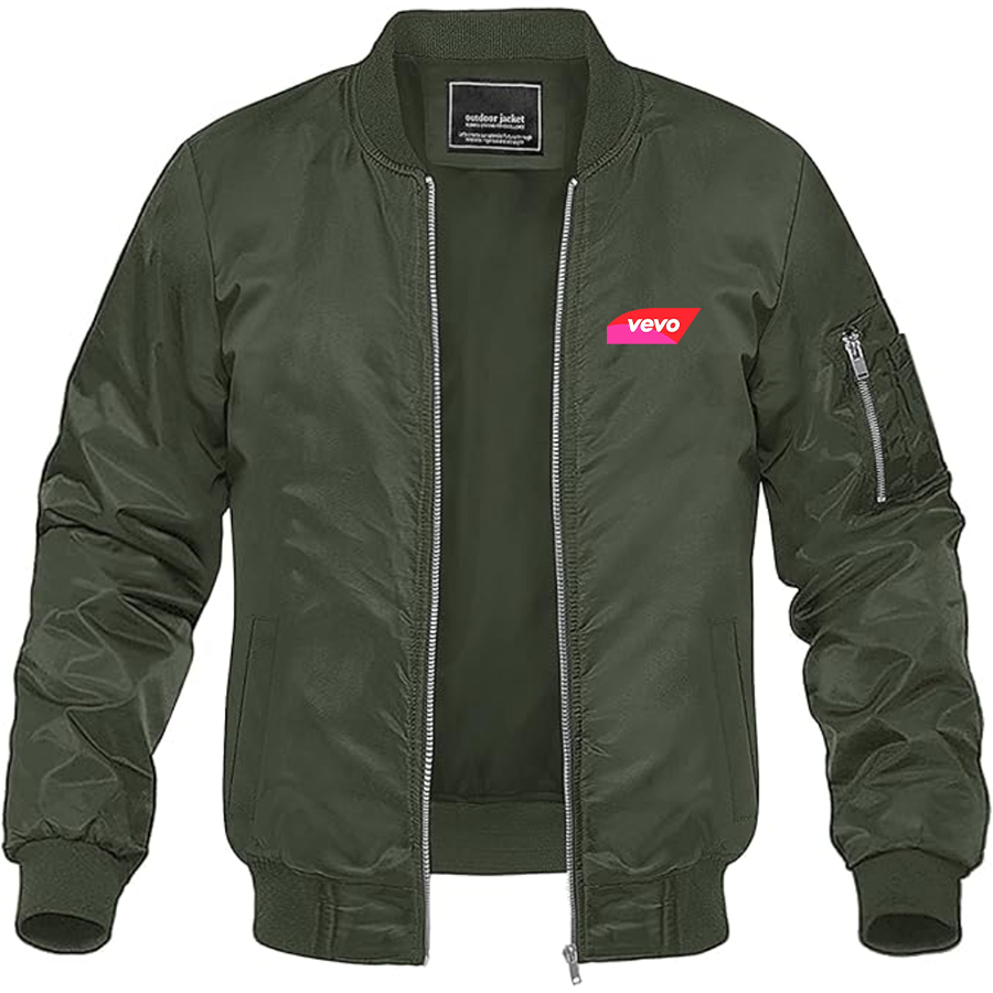 Men's Vevo Thumbnail Banner Logo Lightweight Bomber Jacket