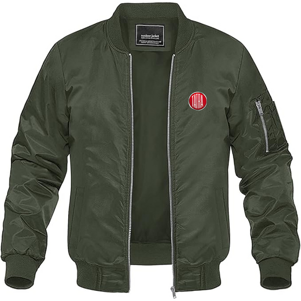 Men's Tatra Logo Lightweight Bomber Jacket Windbreaker Softshell Varsity Jacket Coat