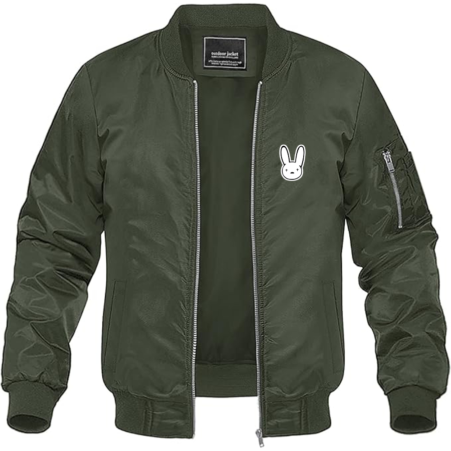 Men's Bad Bunny Logo Lightweight Bomber Jacket