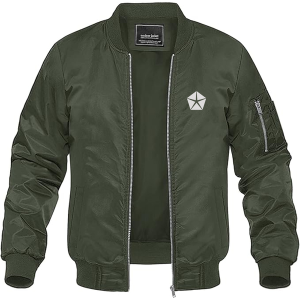 Men's Sunbeam Logo Lightweight Bomber Jacket Windbreaker Softshell Varsity Jacket Coat