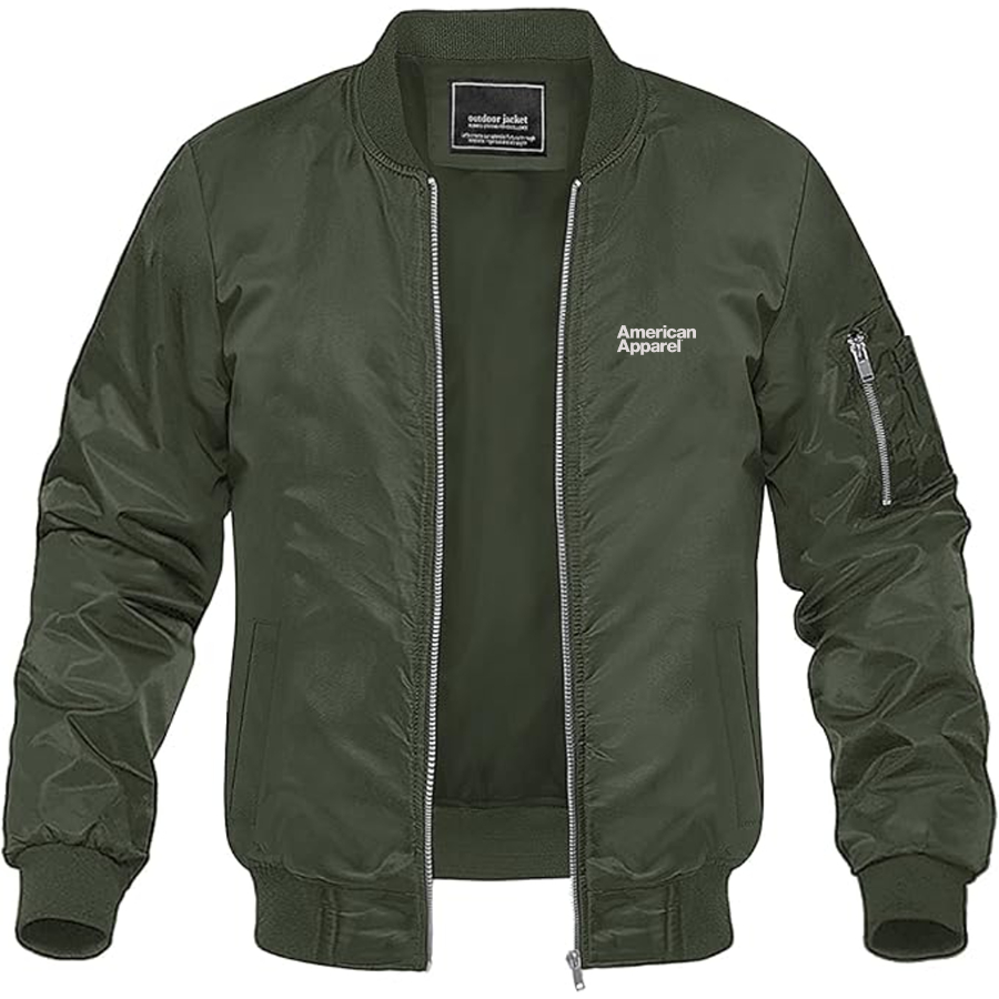 Men's American Apparel Logo Lightweight Bomber Jacket