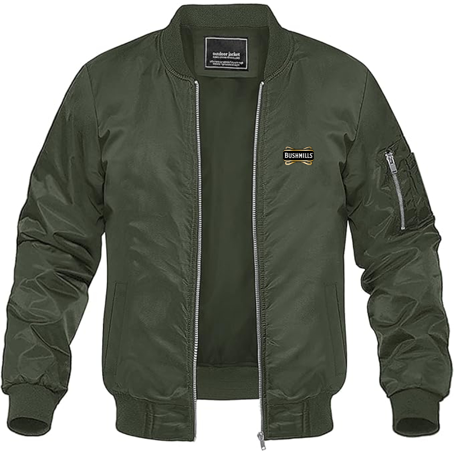 Men's Bushmills Logo Lightweight Bomber Jacket