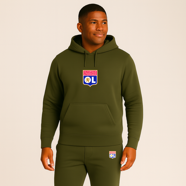 Men's Olympique Lyonnais FC Hoodie Joggers Set