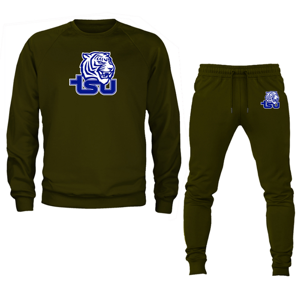 Men's Tennessee State Tigers Crewneck Sweatshirt Joggers Suit