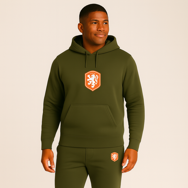 Men's Netherlands National Soccer Team Hoodie Joggers Set