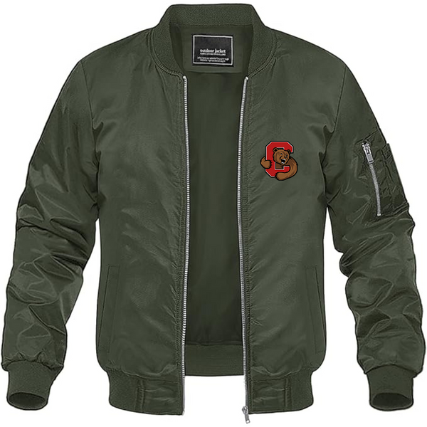 Men's Cornell Big Red Lightweight Bomber Jacket Windbreaker Softshell Varsity Jacket Coat