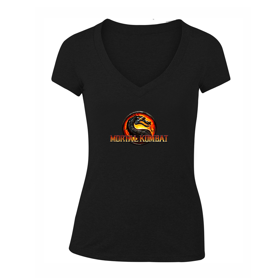 Women's Mortal Kombat Game V-Neck T-Shirt