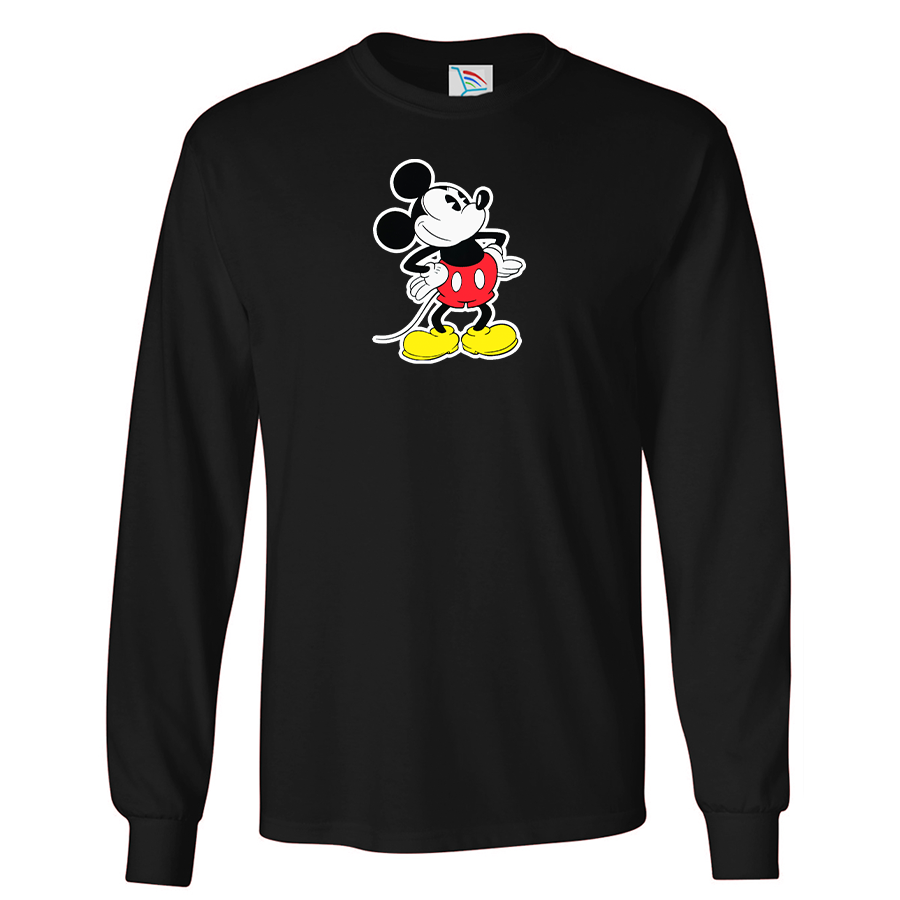 Men's Mickey Mouse Cartoon Long Sleeve T-Shirt