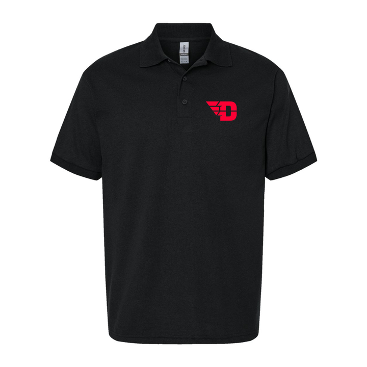 Men's Dayton Flyers Dry Blend Jersey Polo - Black