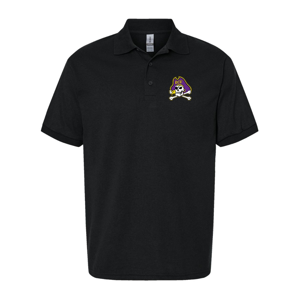 Men's East Carolina Pirates Dry Blend Jersey Polo - Black