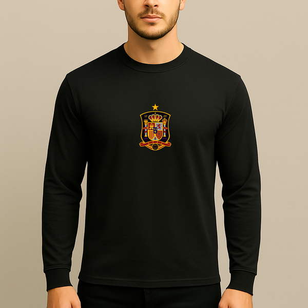 Men's Spain National Soccer Team Long Sleeve T-Shirt