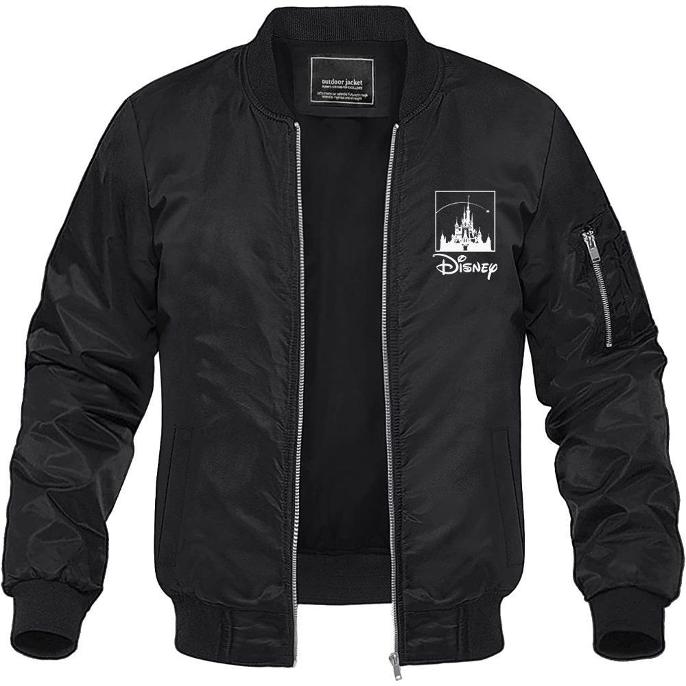 Men's Walt Disney Cartoon  Lightweight Bomber Jacket Windbreaker Softshell Varsity Jacket Coat
