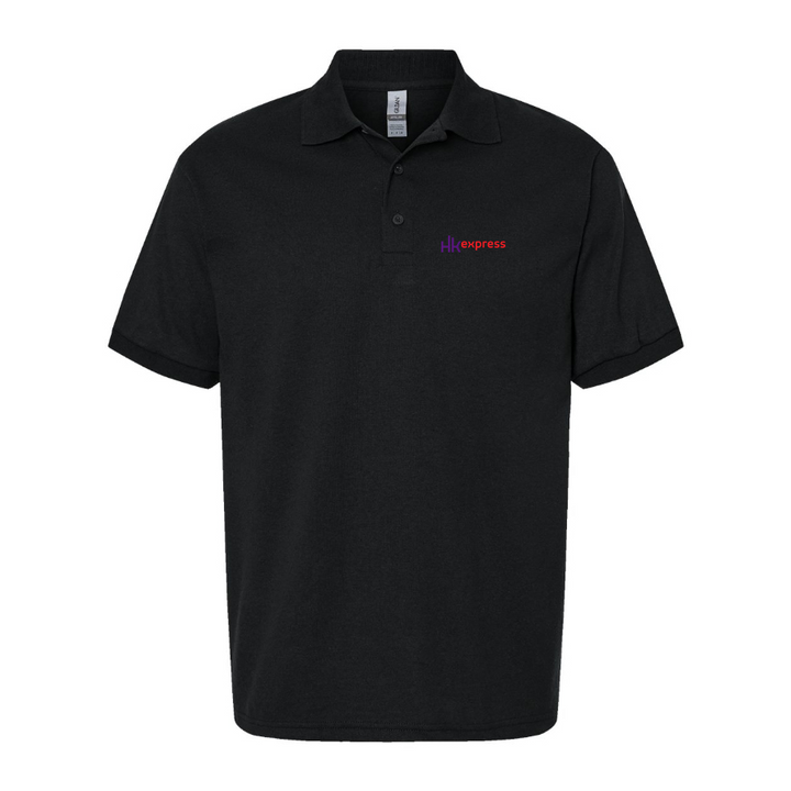 Men's HK Express Logo Dry Blend Polo - Black