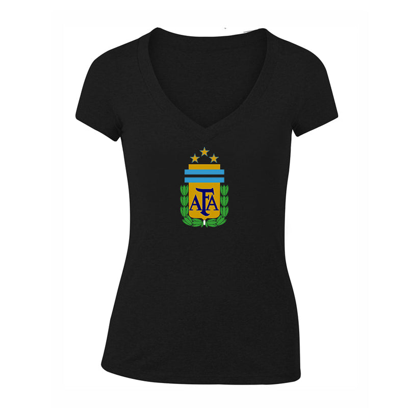 Women's Argentina National Soccer Team V-Neck T-Shirt