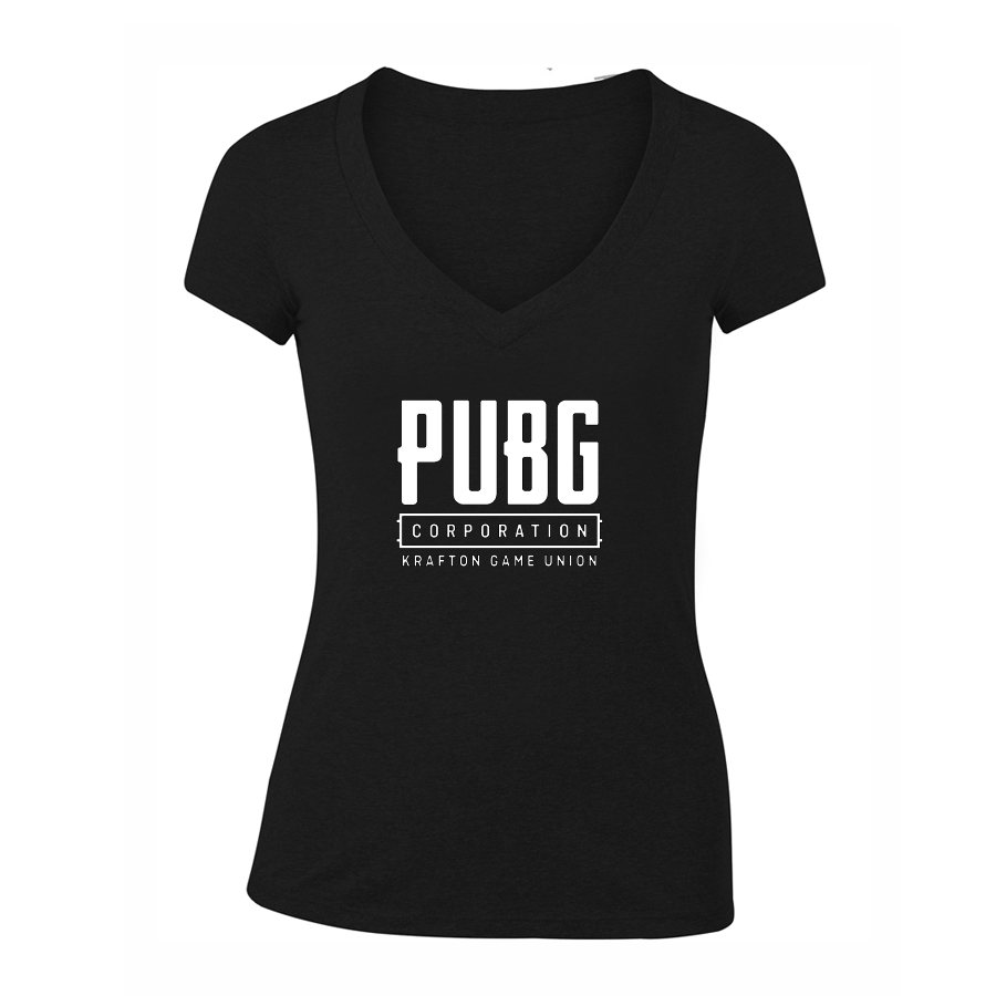 Women's PUBG Multiplayer Shooting Game V-Neck T-Shirt