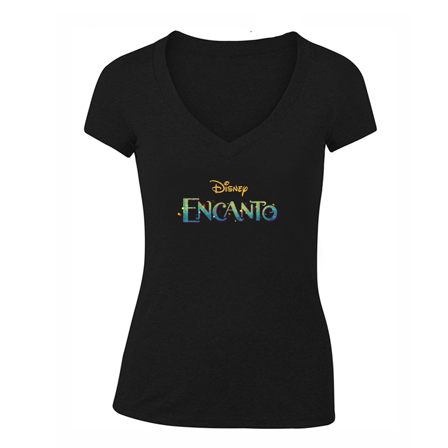 Women's Encanto Disney Cartoon V-Neck T-Shirt