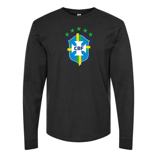 Men's Brazil National Soccer Team Long Sleeve T-Shirt