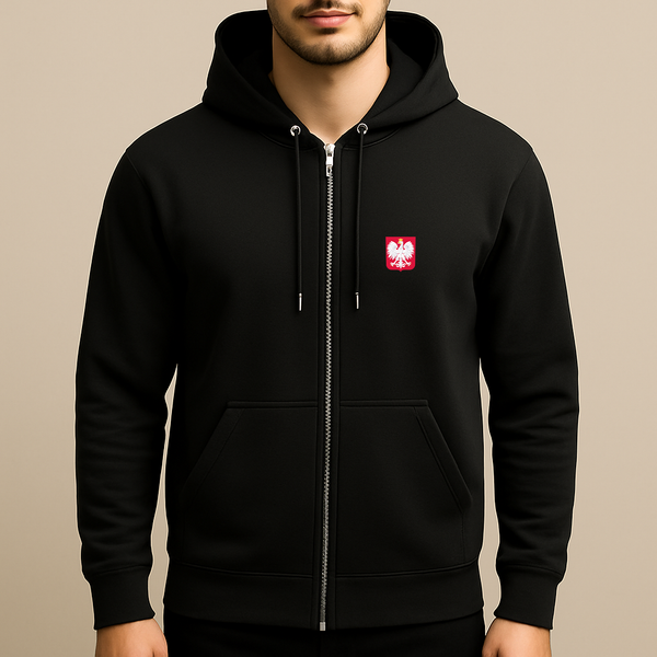 Men's Poland National Soccer Team Zipper Hoodie