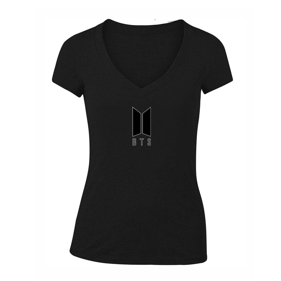 Women BTS Music  V-Neck T-Shirt