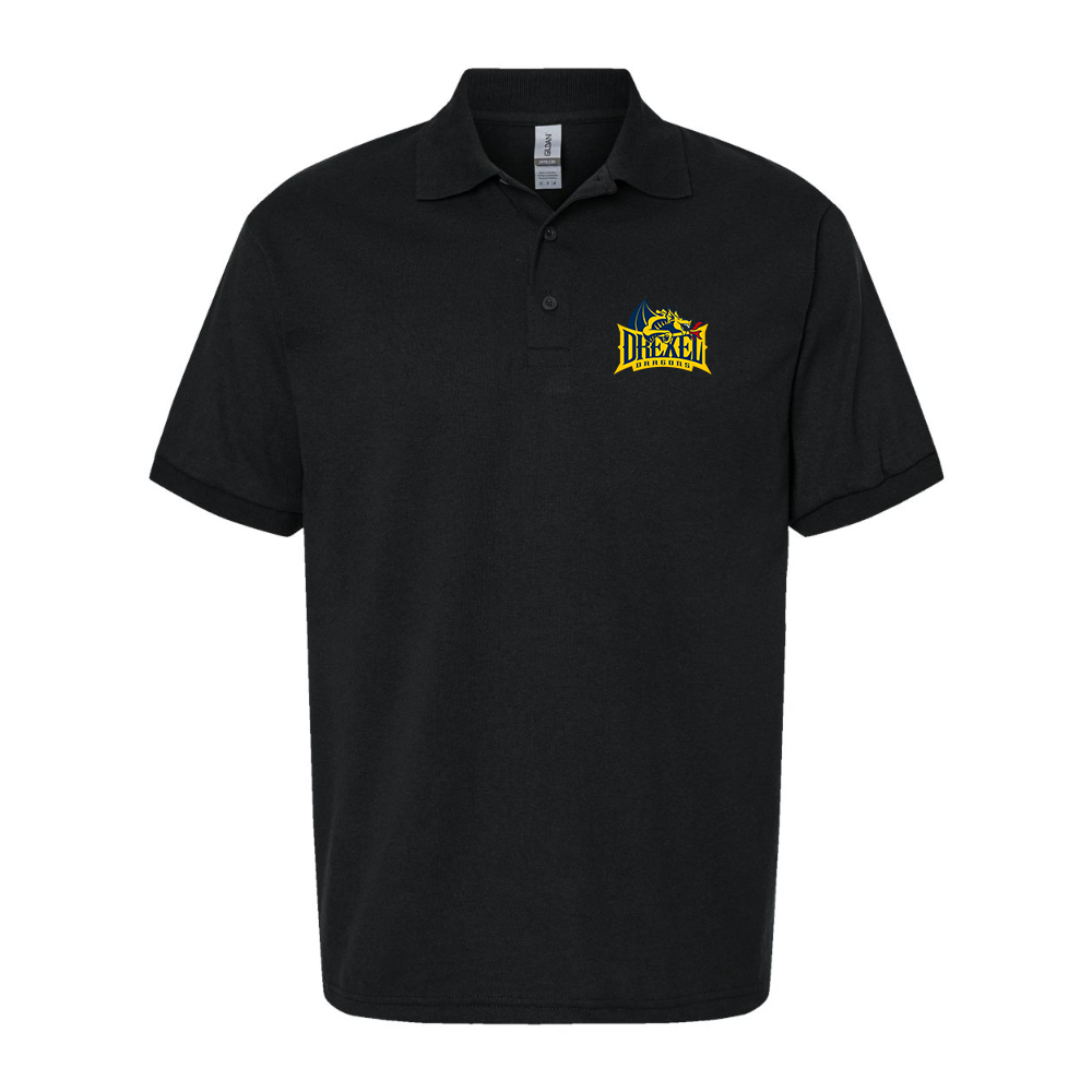 Men's Drexel Dragons Dry Blend Jersey Polo - Black