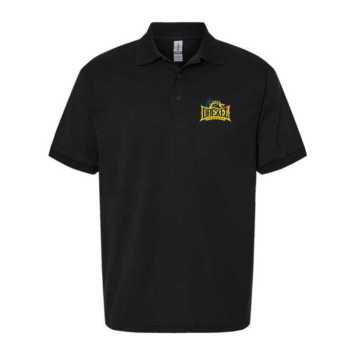 Men's Drexel Dragons Dry Blend Jersey Polo - Black
