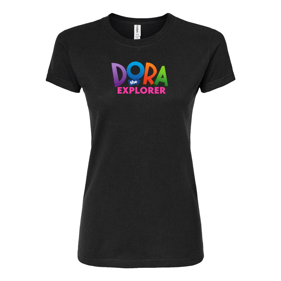 Women's Dora The Explorer Cartoon Round Neck T-Shirt