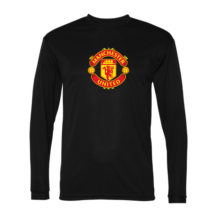 Men’s Manchester United Soccer  Polyester Long Sleeve T-Shirt