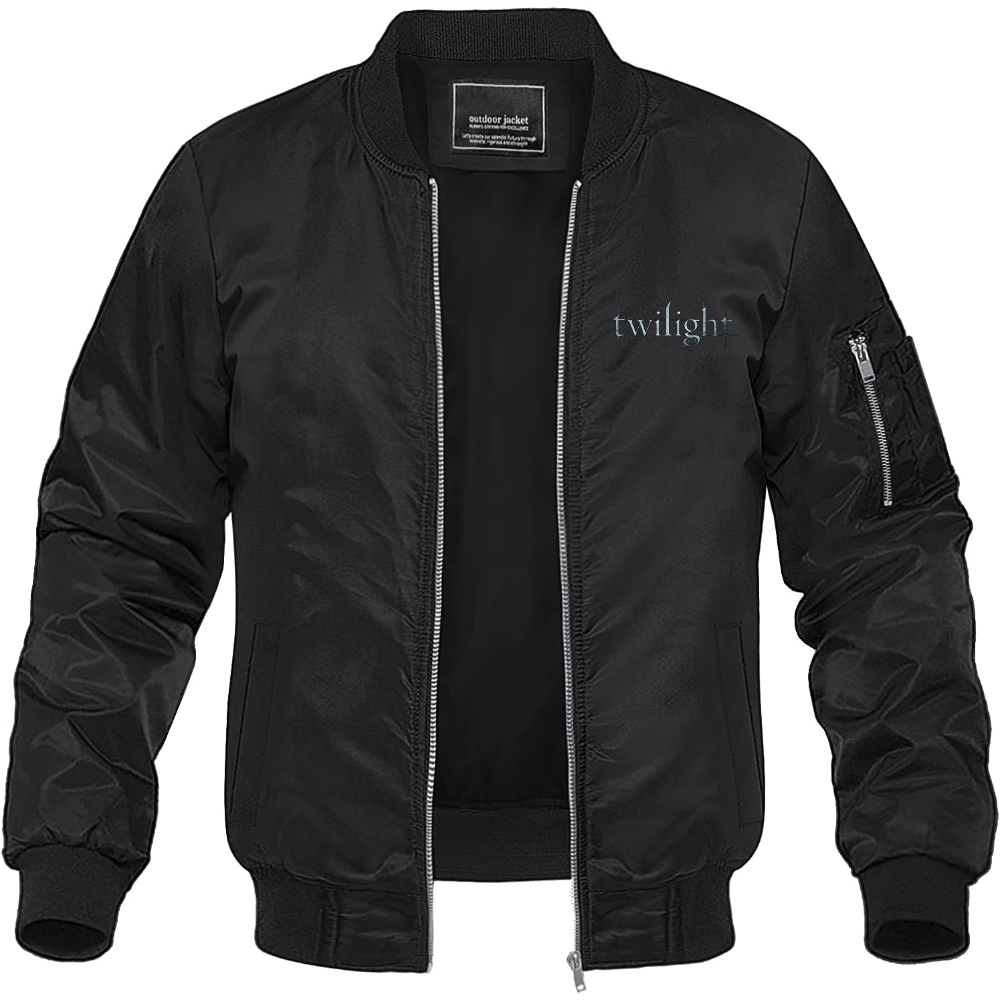 Men's Twilight Movie Lightweight Bomber Jacket Windbreaker Softshell Varsity Jacket Coat