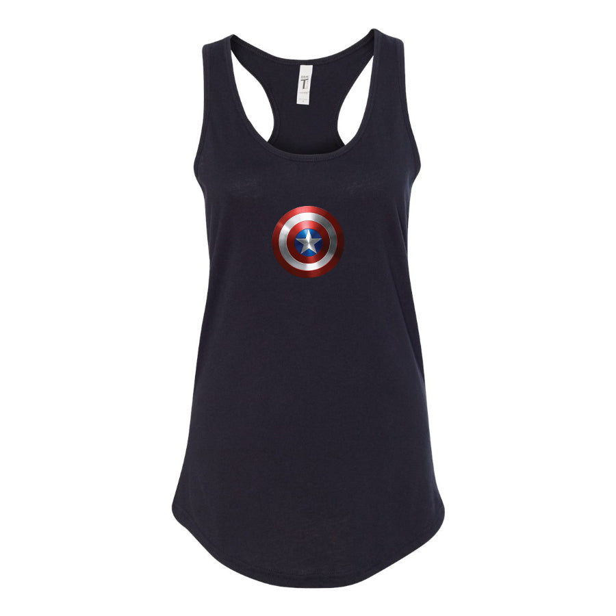 Women's Captain America Superhero Racerback Tank Top