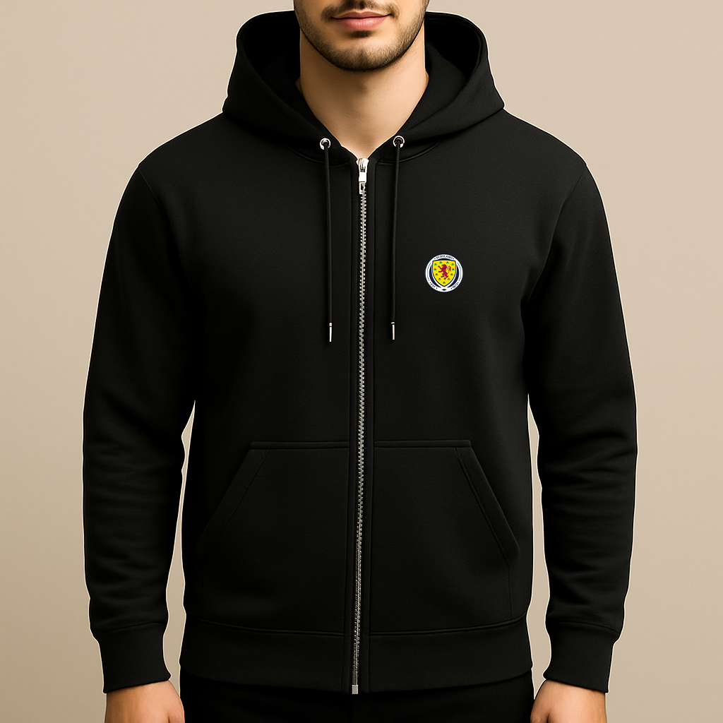 Men's Scotland National Soccer Team Zipper Hoodie