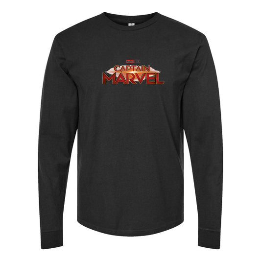 Men's Captain Marvel Superhero  Long Sleeve T-Shirt